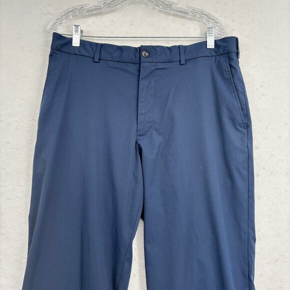 Walter Hagen Mens Golf Pants Size 36 x 34 Navy Blue Quick Dry Trouser Flat Front - Picture 2 of 12